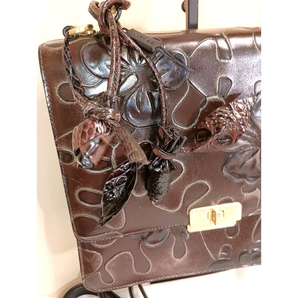 Rare Brahmin Brown Umbria Bag w/double Rose Tassel